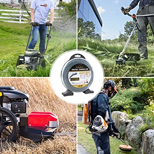A Anleolife 1-Pound Heavy Duty Twisted .095-inch-by-393-ft Dual Core String Spiral Trimmer Line Donut,with Bonus Line Cutter