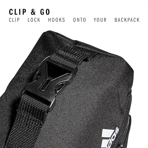 adidas Excel Insulated Lunch Bag, Cooler with Zipper, Pocket for Ice Pack, and Clip, Temperature Control Insulation