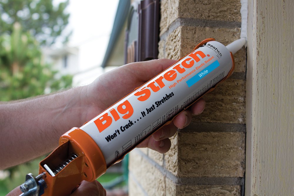 Sashco 10016 10.5oz 10016 Big Stretch Caulk 10.5-Ounce Cartridge, White