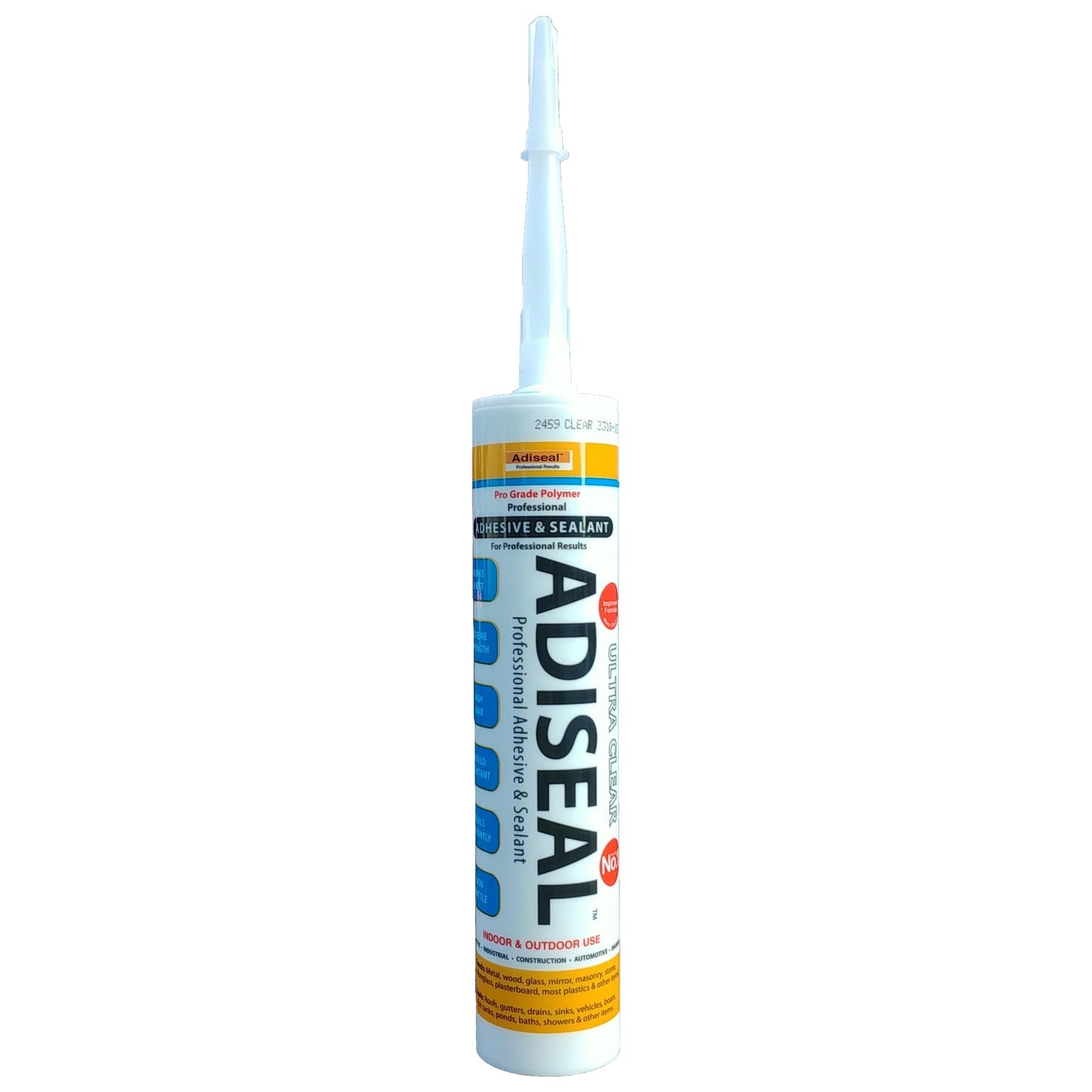 Adiseal Strong Waterproof Construction Adhesive & Sealant 290ml Ultra Clear