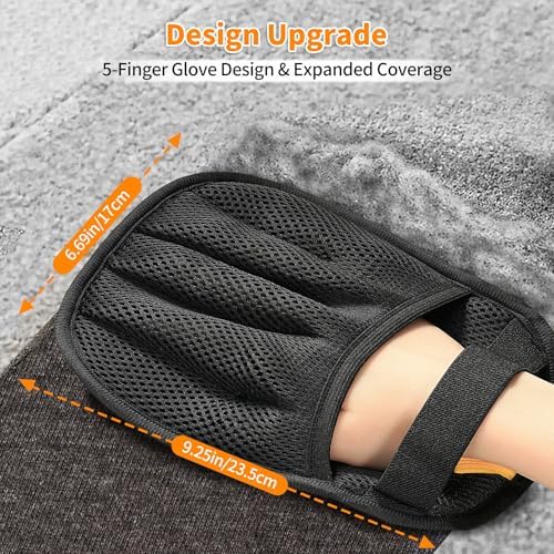 Pet Hair Removal Glove for Cats & Dogs, 2025 Newly Upgraded Five-Finger Electrostatic Pet Hair Gloves, Reusable Pet Hair Remover Tool for Clothing, Couch, Carpet, Car Seat