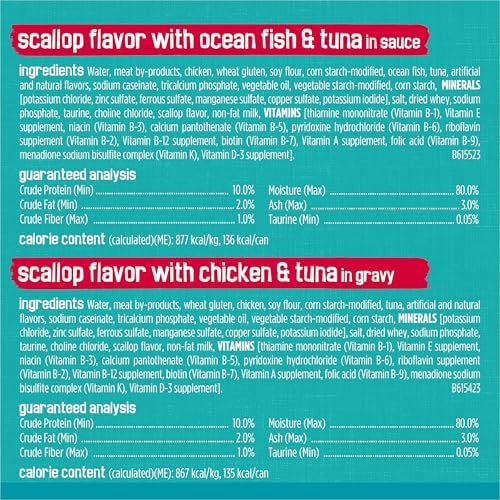Purina Friskies Wet Cat Food Variety Pack, Tasty Treasures Prime Filets (With Chicken and Tuna, With Chicken, and With Ocean Fish and Tuna, and With Turkey) - (Pack of 24) 5.5 oz. Cans