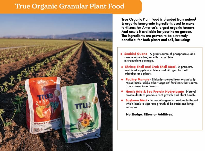 True Organic Blood Meal – High-Nitrogen Organic Fertilizer for Rapid Vegetative Growth – 3lb Bag Covers 104 Sq. Ft.