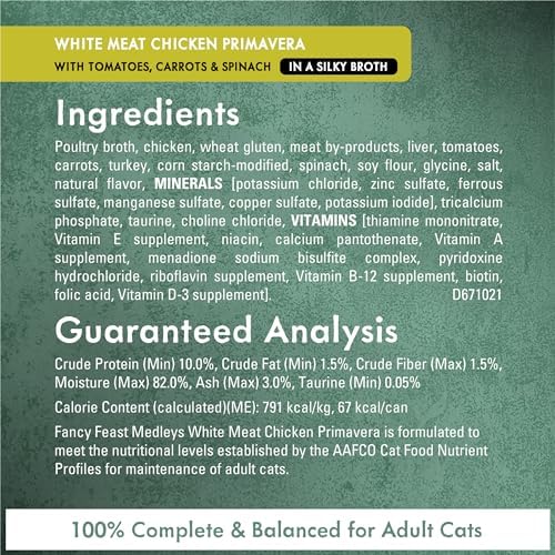 Purina Fancy Feast Wet Cat Food Variety Pack, Medleys White Meat Chicken in Sauce Collection - (Pack of 12) 3 oz. Cans