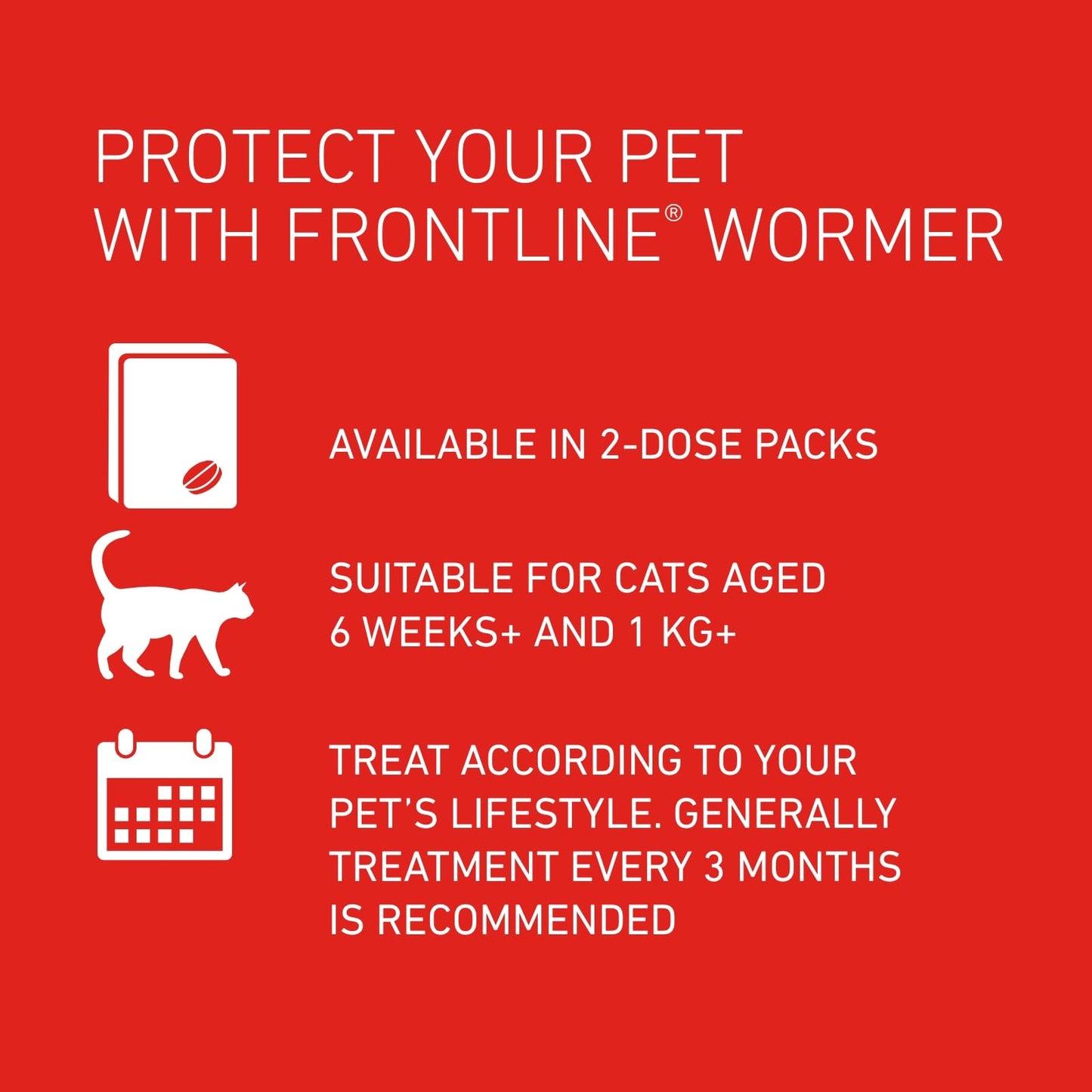 FRONTLINE WORMER - Cat Worming Treatment - 2 Tablets