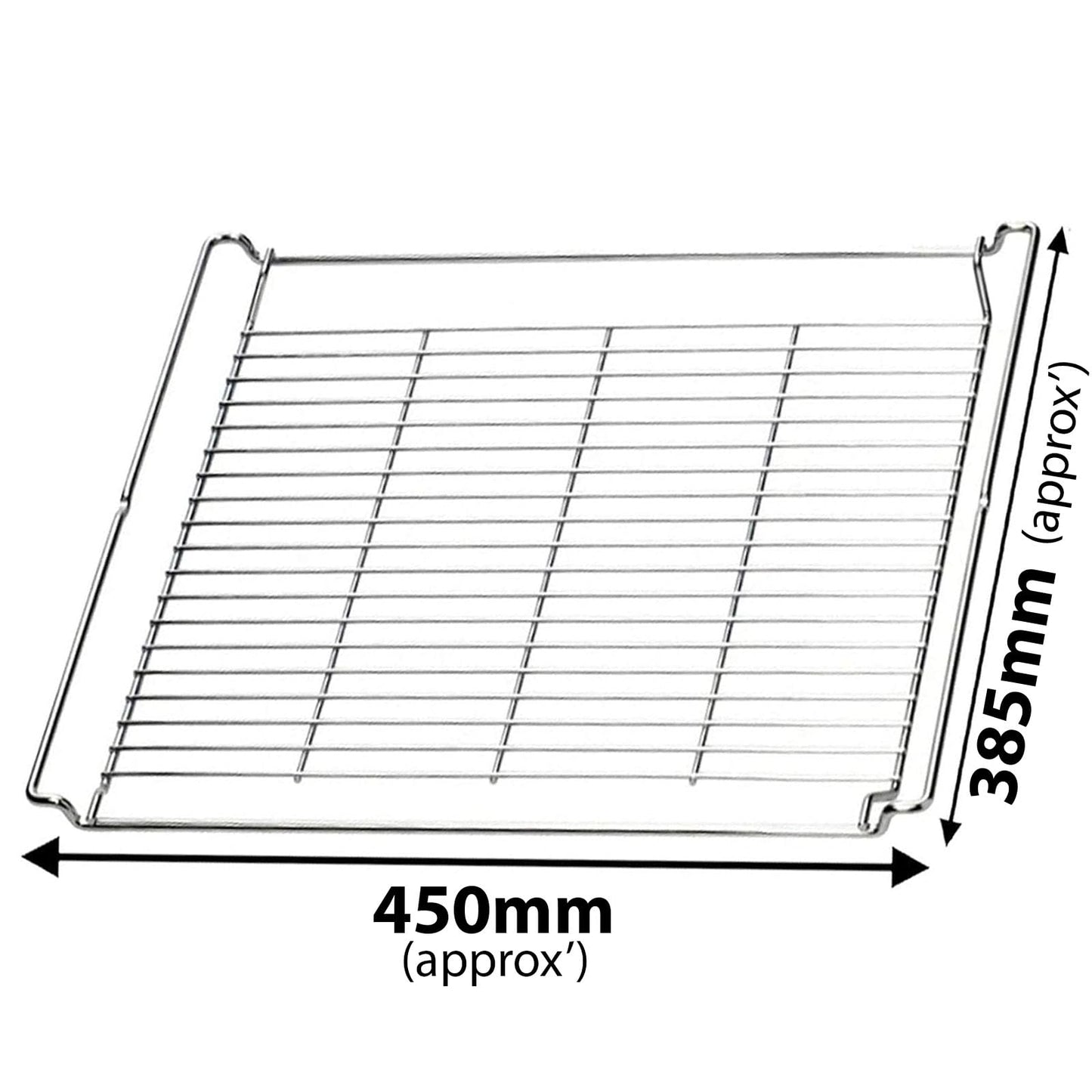 SPARES2GO Steam Oven Shelf Baking and Roasting Rack for Miele HBBR71 H5061B H5081BP H5240B H5681B Ovens (Pack of 1, 450mm x 385mm)