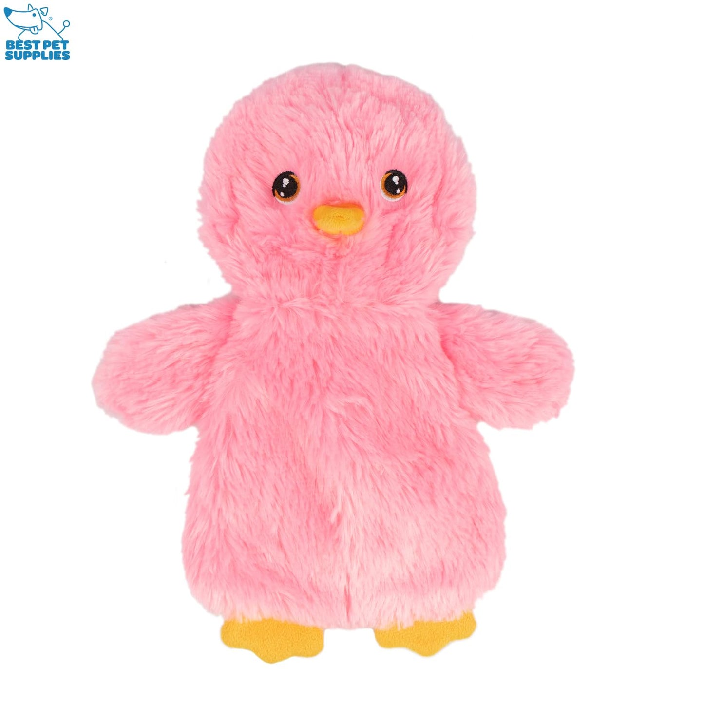 Best Pet Supplies Chicken Crinkle Plush Dog Toys for Interactive Play, Puppy and Senior Indoor Play, Colorful Chicken Toy Shape, Cute and Cuddly - Crinkle Chicken Bundle (Yellow, Pink, Blue)