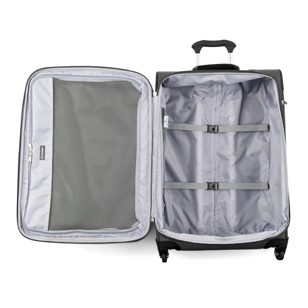 Travelpro Maxlite 5 Softside Expandable Luggage with 4 Spinner Wheels, Lightweight Suitcase, Men and Women, Shadow Grey, 3-Piece Set (21/25/29)