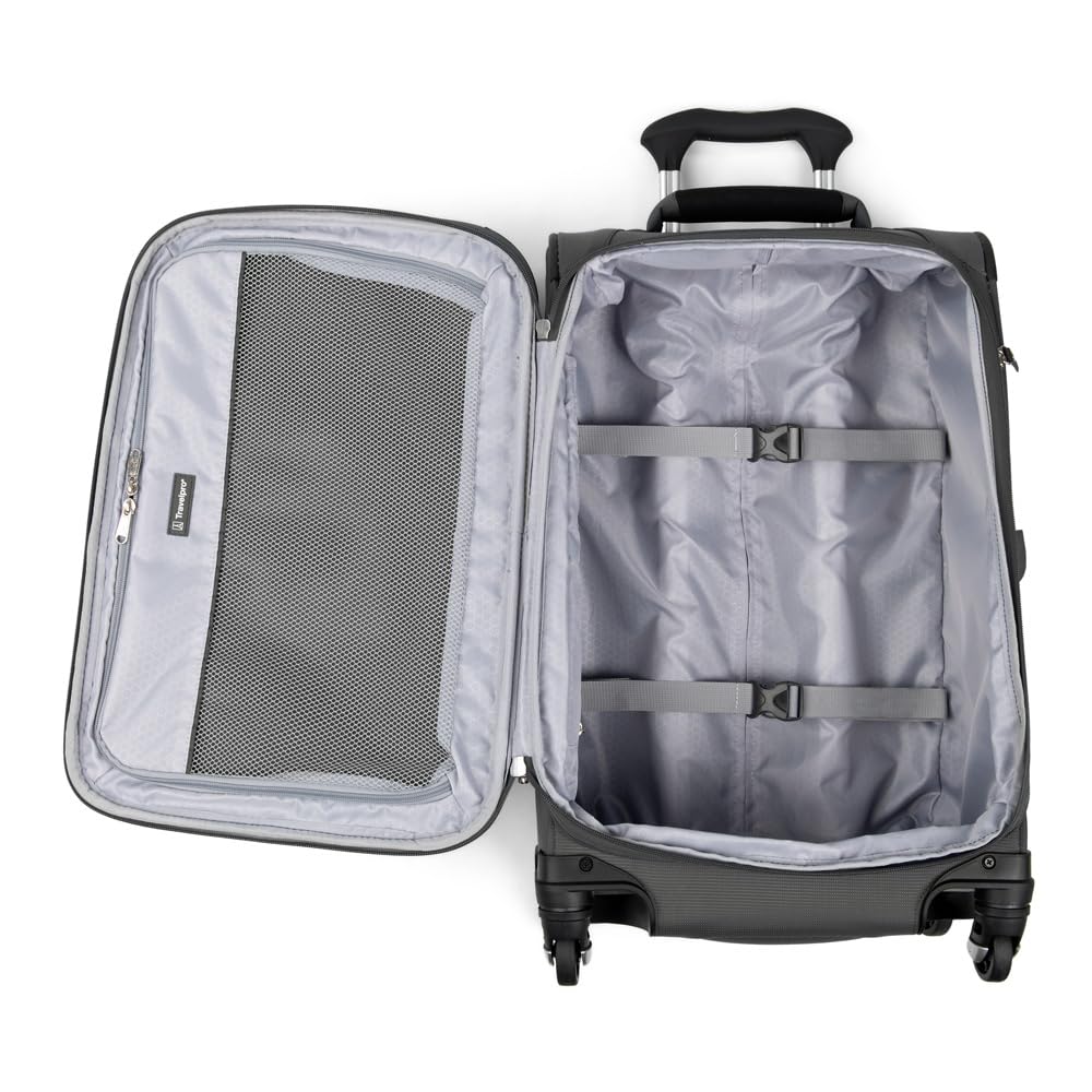 Travelpro Maxlite 5 Softside Expandable Luggage with 4 Spinner Wheels, Lightweight Suitcase, Men and Women, Shadow Grey, 3-Piece Set (21/25/29)