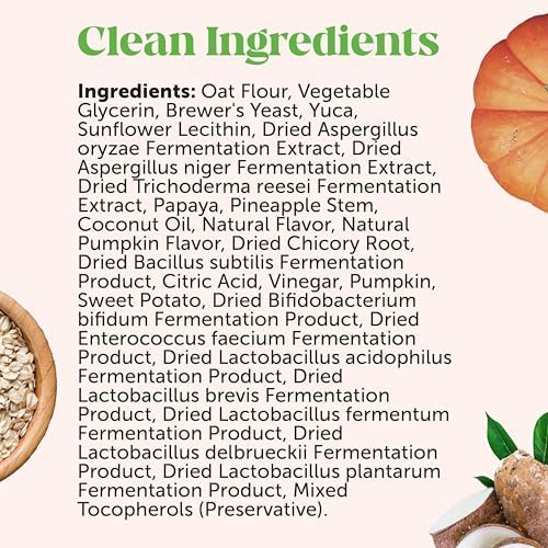 Probiotics for Dogs for Occasional Diarrhea & Bowel Support, Digestive Enzymes with Prebiotics for Gut Health for Dogs, Immunity Health & Itch Relief (Pumpkin 90 ct)