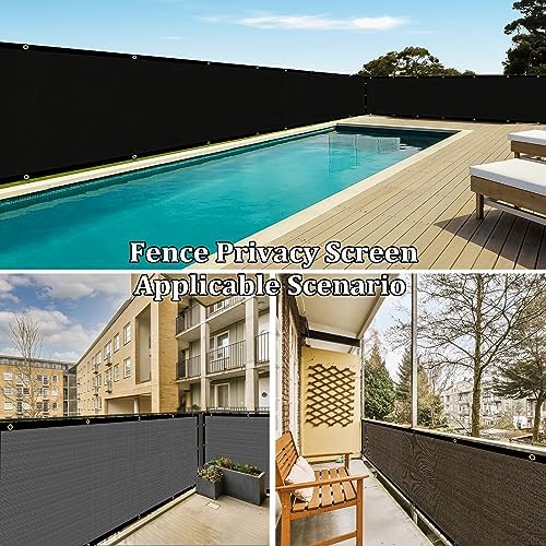 Shade&Beyond 4' X 50' Fence Privacy Screen Heavy Duty 170 GSM Fencing Mesh Shade Net Cover for Wall Garden Back Yard Outdoor Home Decoration, Black