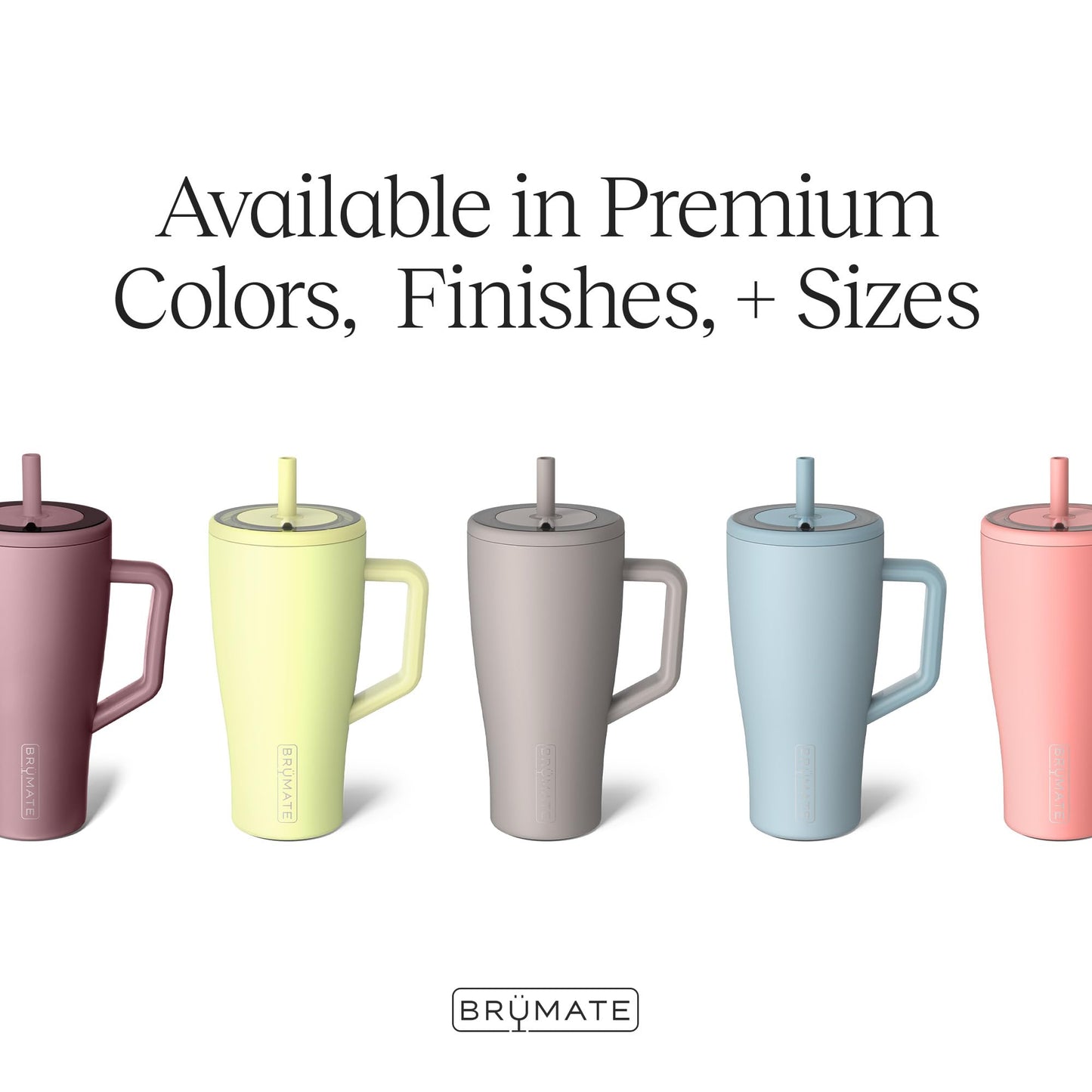 BrüMate Era 30 oz Tumbler with Handle and Straw | 100% Leakproof Insulated Tumbler with Lid and Straw | Made of Stainless Steel | Cup Holder Friendly Base | 30oz (Mocha)