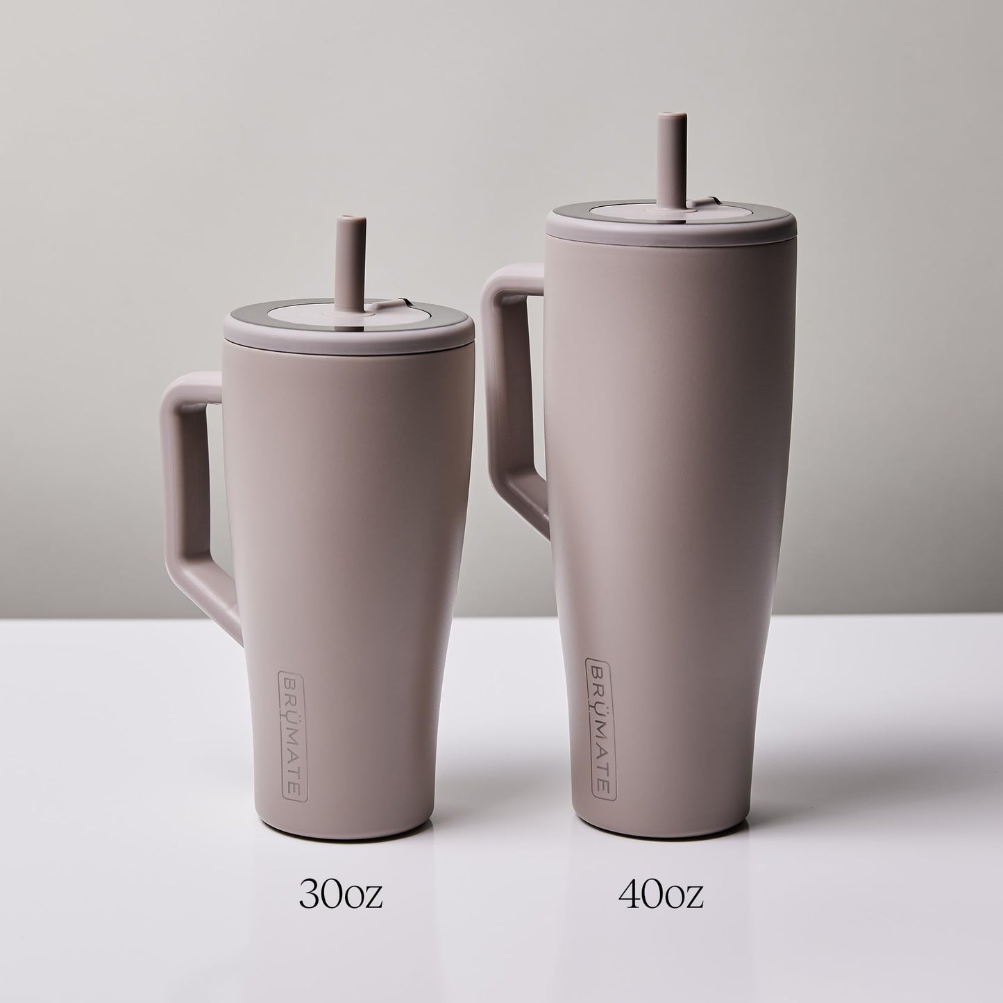 BrüMate Era 30 oz Tumbler with Handle and Straw | 100% Leakproof Insulated Tumbler with Lid and Straw | Made of Stainless Steel | Cup Holder Friendly Base | 30oz (Mocha)
