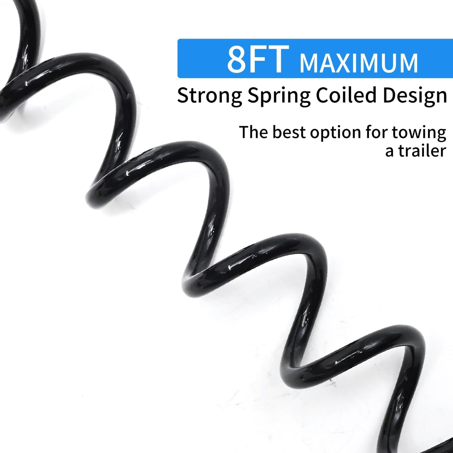 Saihisday 7 Way Blade to 4 Way Flat Trailer Adapter, 8Ft 7Way to 4Pin Extension Cord Trailer Wiring Connector Fit for Caravan RV