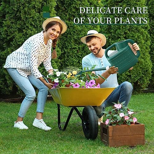 2 Gallon Watering Can for Outdoor Plants with Removable Long Spout and Stainless Steel Sprinkler Head, Large Plastic Watering Can for Garden Flowers Plants