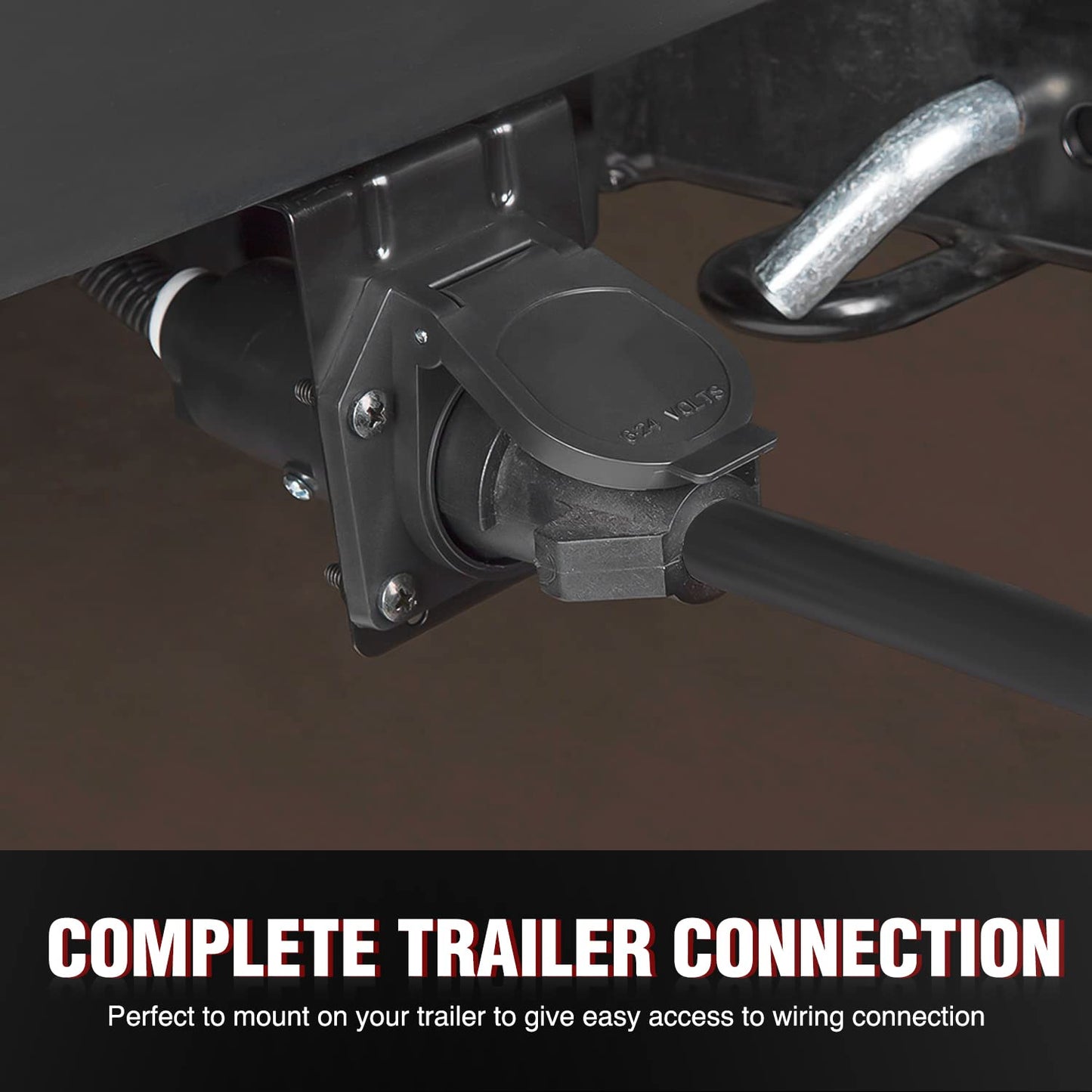 Nilight 7Way 16FT 7 Way Trailer Extension Cord Heavy Duty Plug Inline Cord 16 FT for Truck Camper Blade Molded RV Cable Wire Weatherproof Corrosion Resistant 7 Pin Trailer Plug Wire Harness
