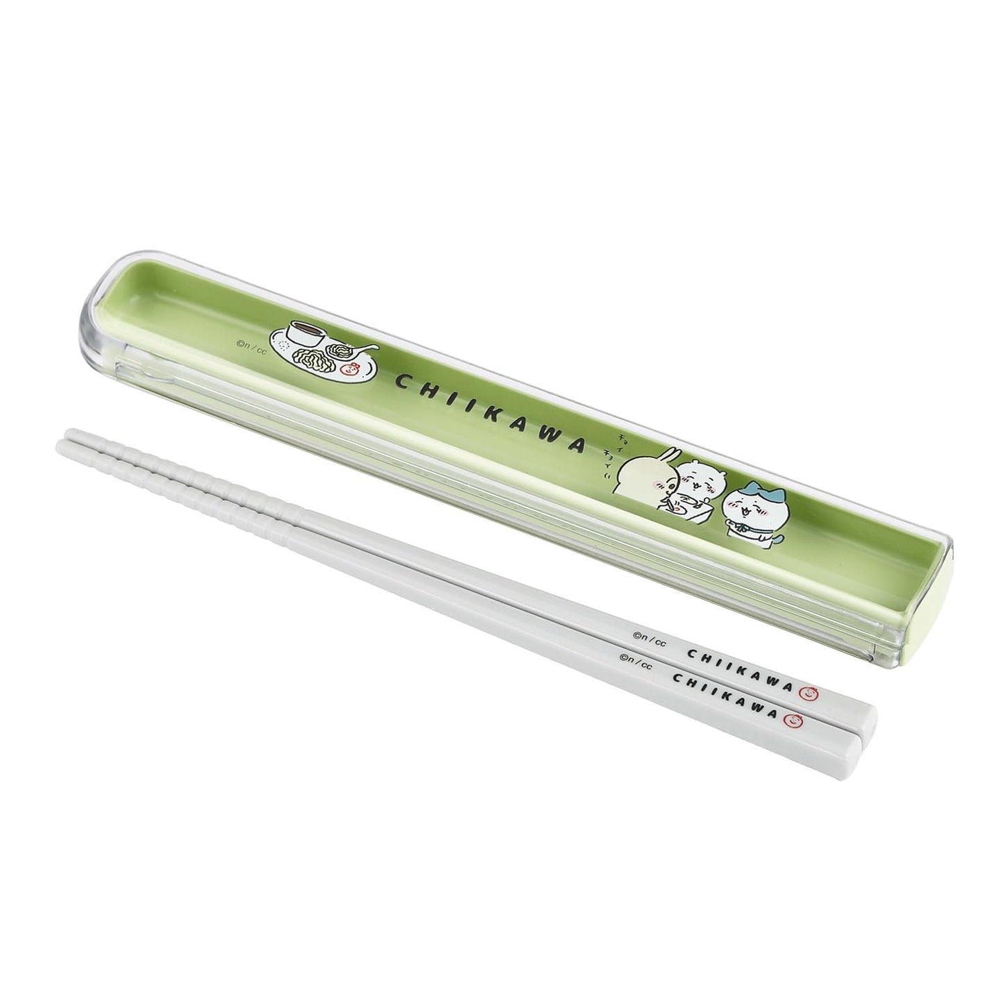 OSK Chiikawa Pull Lid Chopsticks Case Set, 6.9 x 1.1 x 0.6 inches (175 x 27 x 15 mm), Plastic HS-11