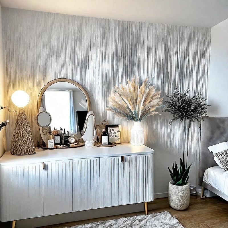 120 PCS Dried Pampas Grass Decoration, Pampas Grass with Preserved Eucalyptus Leaves Dried Flowers, Reed Grass Bouquet for Bohemian Flowers Home Table Wedding Decoration, Rustic Farmhour.(light brown)