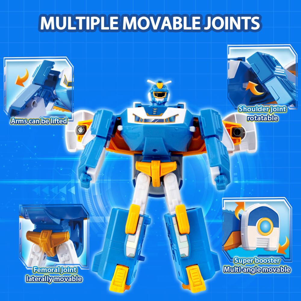 Super Wings World Aircraft Playsets | Season 6 New Air Moving Base | Airplane Toys Mini Plane Transformable Toys | Transform Aircraft to Robot | Preschool Toy Plane Set for 3 4 5 Year Old Boys Girls