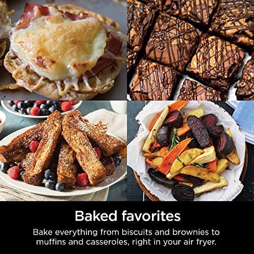 Ninja Air Fryer XL, 5.5 Qt. Capacity that can Air Fry, Air Roast, Bake, Reheat & Dehydrate, with Dishwasher Safe, Nonstick Basket & Crisper Plate and a Chef-Inspired Recipe Guide, Grey, AF150AMZ