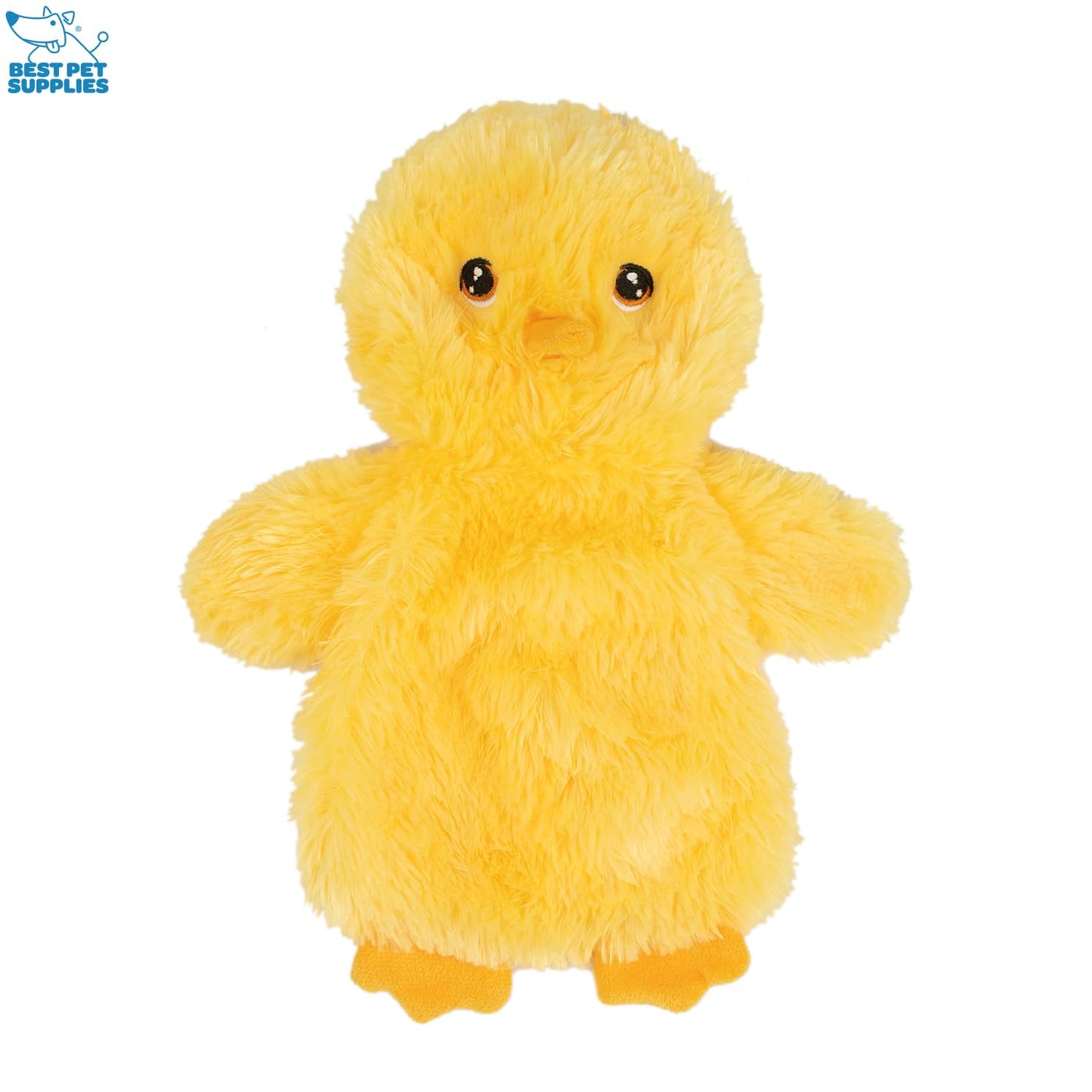 Best Pet Supplies Chicken Crinkle Plush Dog Toys for Interactive Play, Puppy and Senior Indoor Play, Colorful Chicken Toy Shape, Cute and Cuddly - Crinkle Chicken Bundle (Yellow, Pink, Blue)