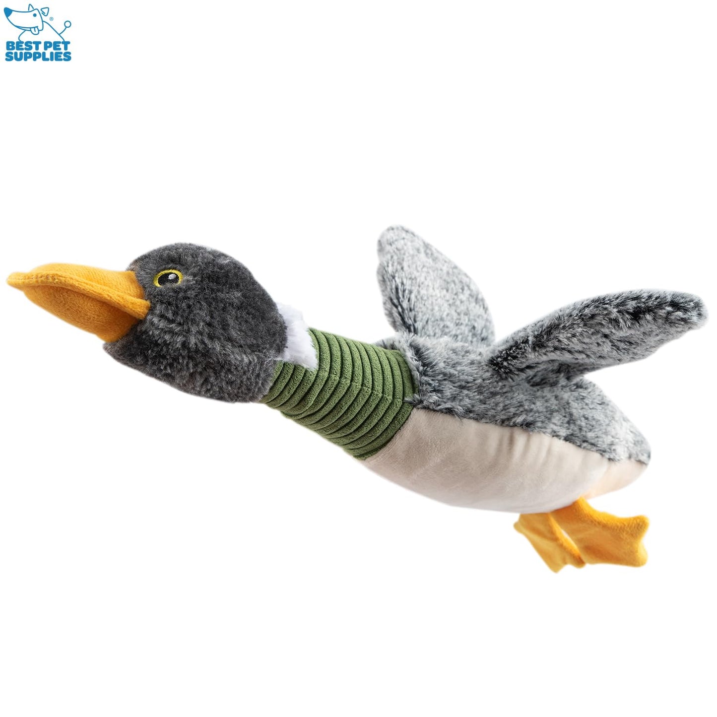 Best Pet Supplies Interactive Mallard Mates Dog Toy with Crinkle and Squeaky Enrichment for Small and Medium Breed, Cute and Plush - 3 Ducks (Mystery Box), Medium