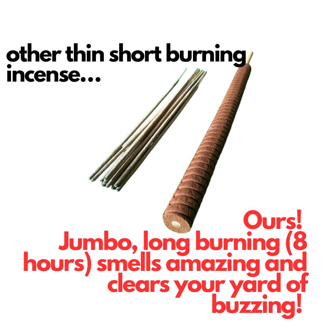 FRANK's SKEETER STICKS | Mosquito Repellent Incense Sticks, Proven, Clean Ingredients Citronella, Lemongrass, Rosemary, Peppermint oils. Perfect for Yard, Camping, Party. Each Stick Protects for 8hrs.