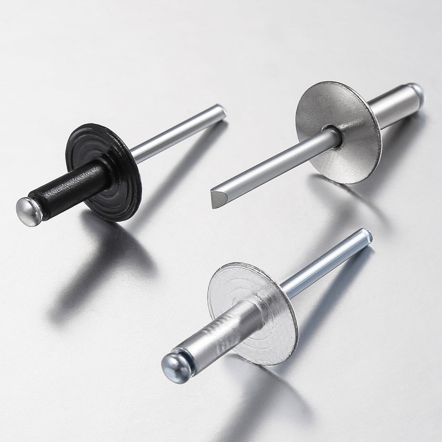 Wensilon(150 pcs) 3/16 * 5/8" Large Cap Open End Black Aluminum Blind Rivets,5 * 16 Blind Rivet