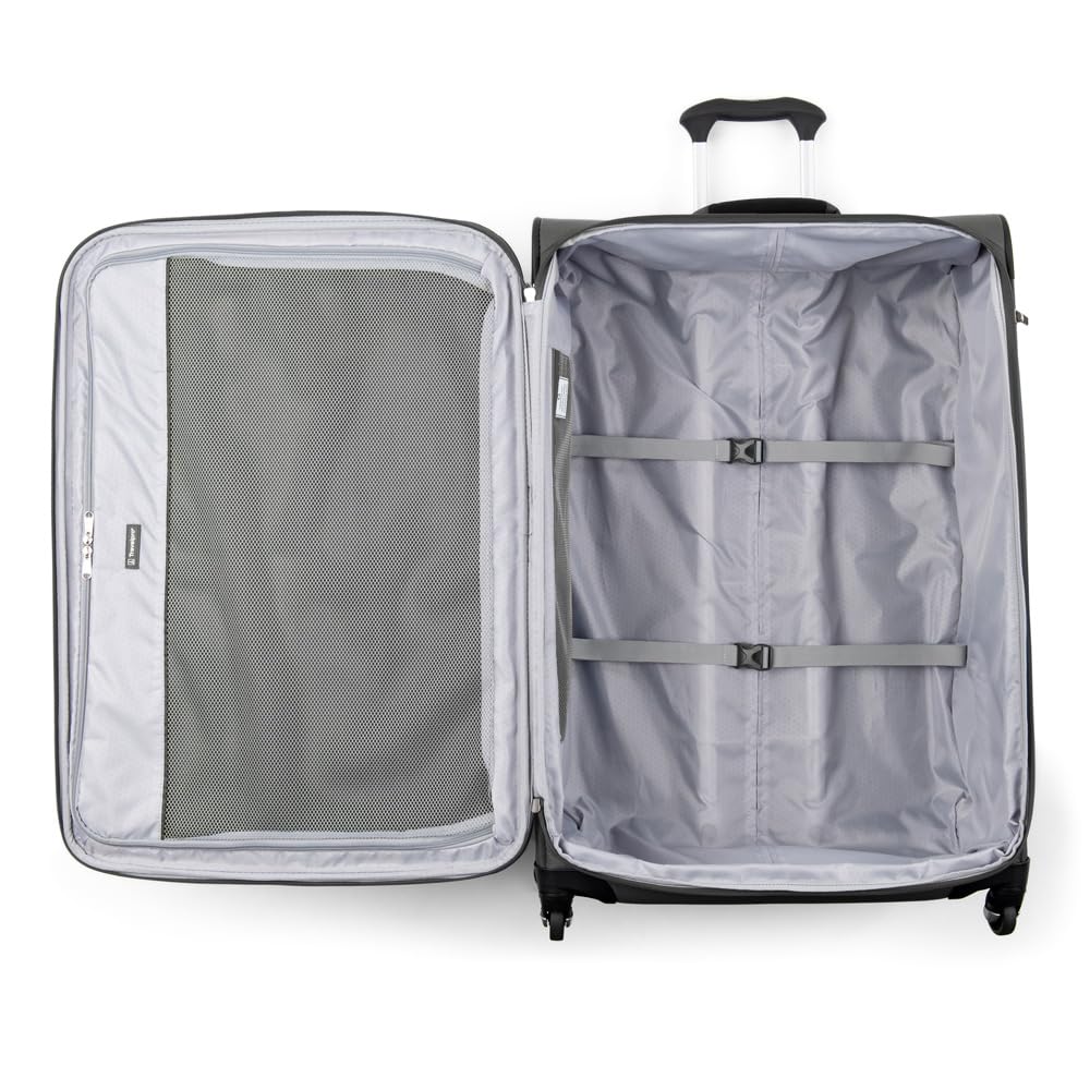 Travelpro Maxlite 5 Softside Expandable Luggage with 4 Spinner Wheels, Lightweight Suitcase, Men and Women, Shadow Grey, 3-Piece Set (21/25/29)