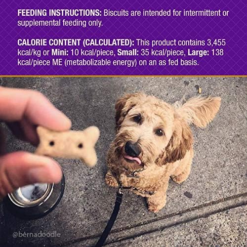 Old Mother Hubbard by Wellness Classic Original Mix Natural Dog Treats, Crunchy Oven-Baked Biscuits, Ideal for Training, Mini Size, 3.8 pound bag