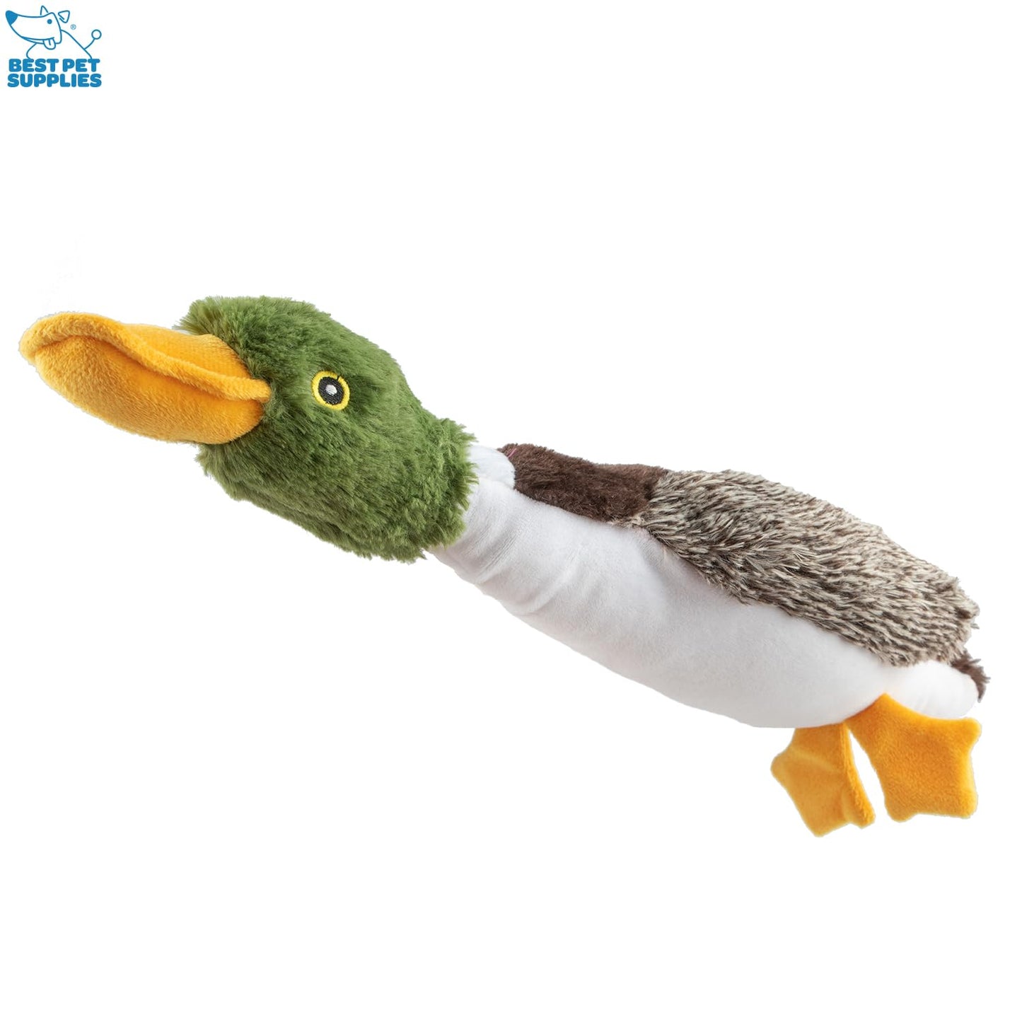 Best Pet Supplies Interactive Mallard Mates Dog Toy with Crinkle and Squeaky Enrichment for Small and Medium Breed, Cute and Plush - 3 Ducks (Mystery Box), Medium