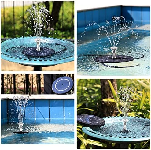AISITIN 3.5W Solar Fountain Pump for Water Feature Outdoor DIY Solar Bird Bath Fountain with Multiple Nozzles, Solar Powered Water Fountain for Garden, Ponds, Fish Tank and Aquarium