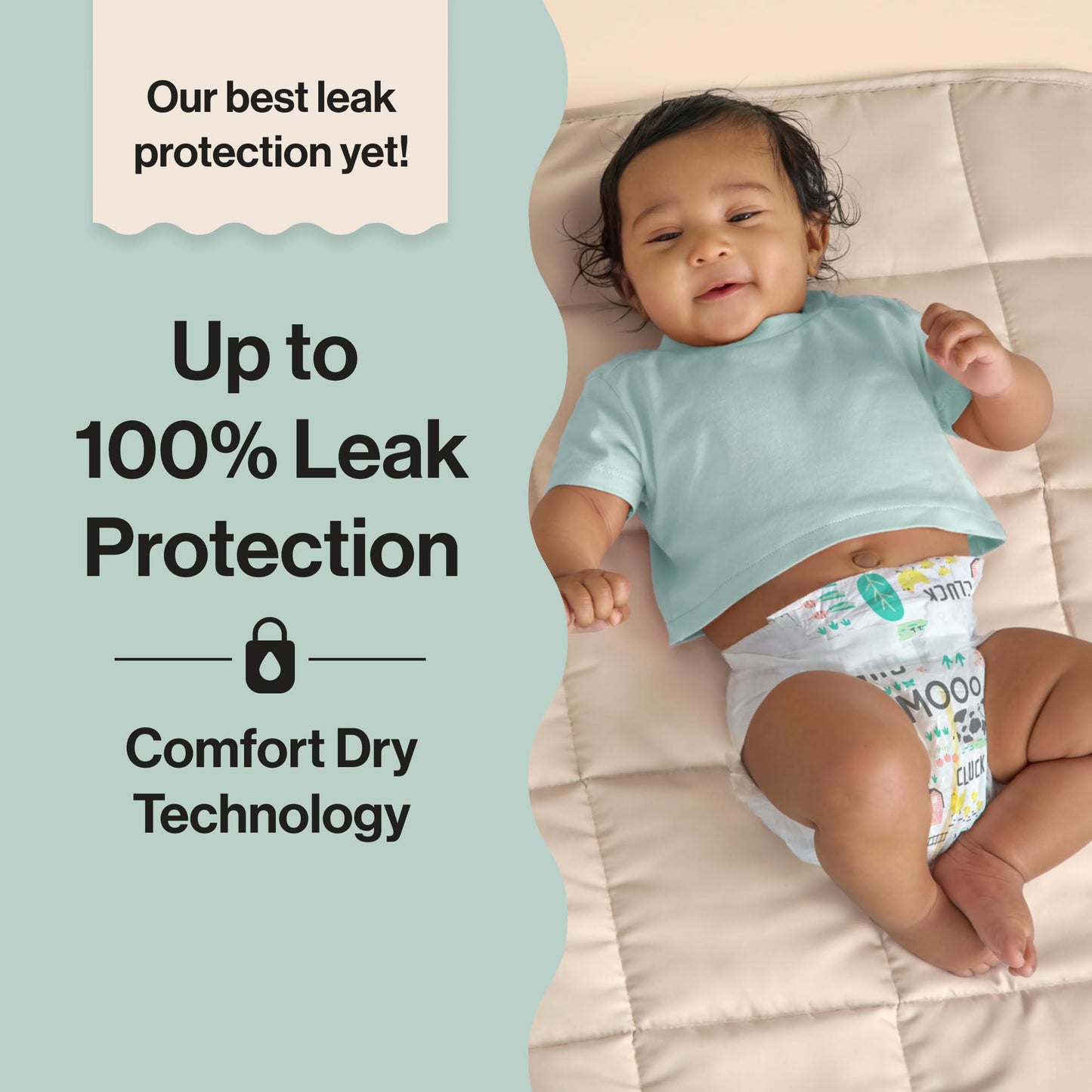 The Honest Company Clean Conscious Diapers for Delicate Skin | Up to 100% Leakproof | Hypoallergenic, Fragrance Free | Gender Neutral | Super Club Box, Size 3 (16-28 lbs), 120 Count (Prints May Vary)