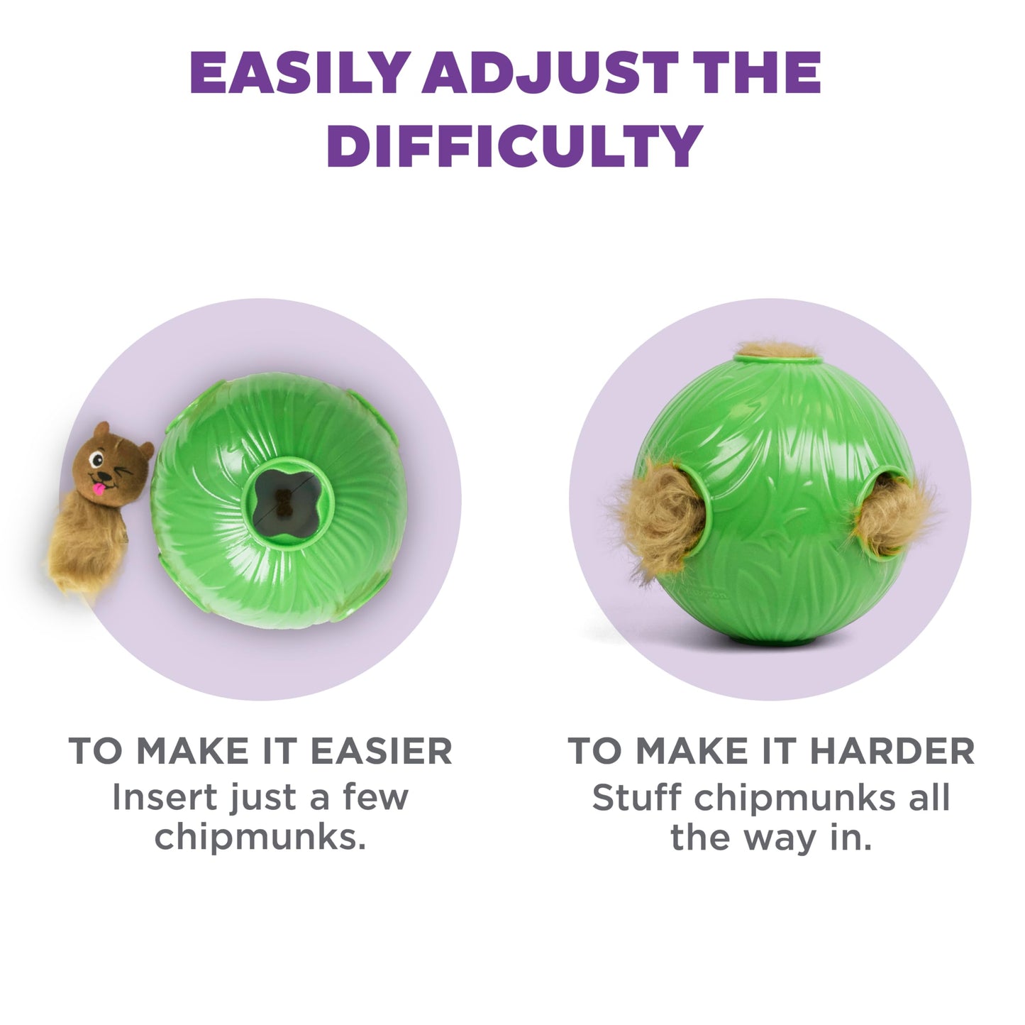 Outward Hound by Nina Ottosson Dog Snuffle N' Treat Ball Puzzle, Level 2 Intermediate, Green, Large