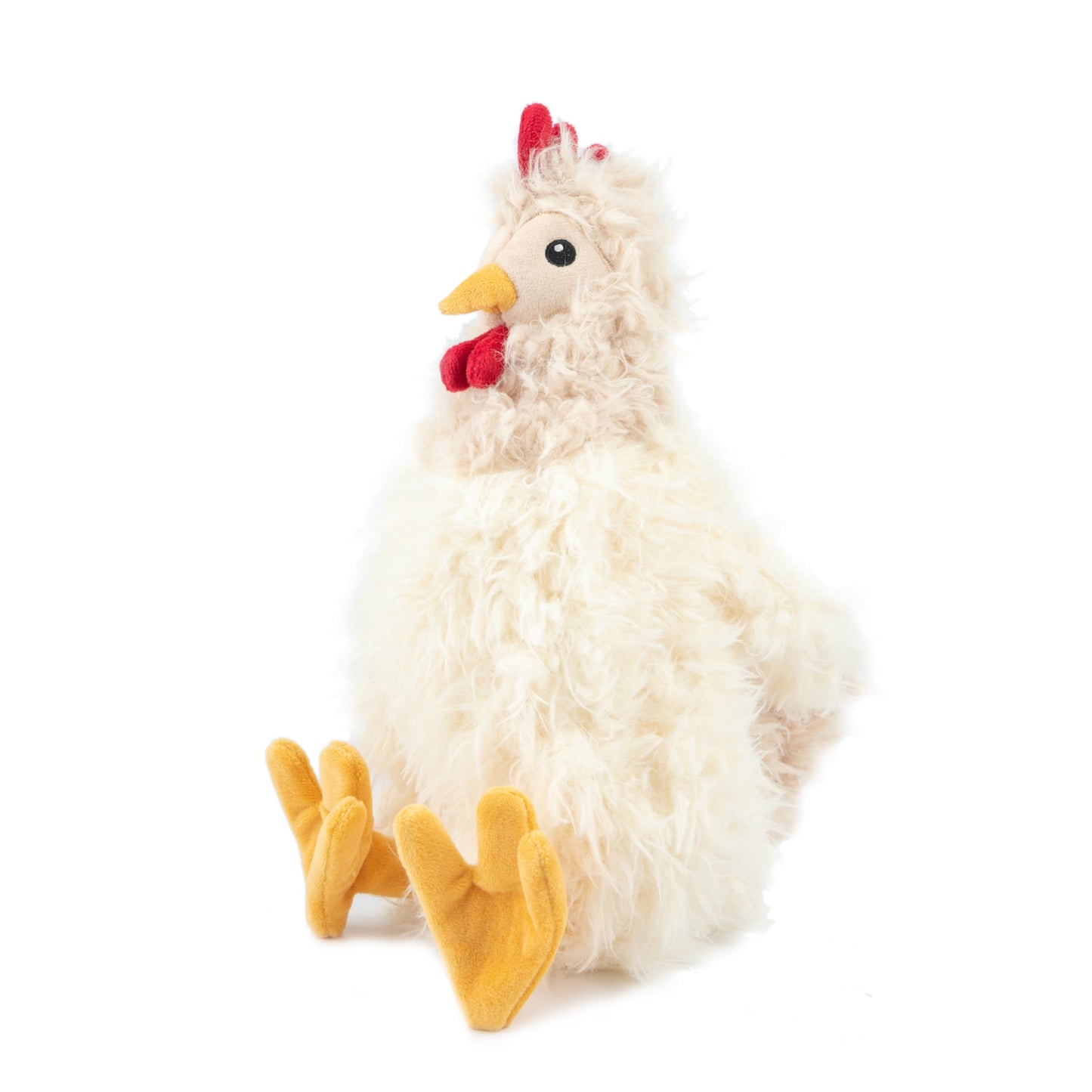 Best Pet Supplies Chicken Crinkle Plush Dog Toys for Interactive Play, Puppy and Senior Indoor Play, Colorful Chicken Toy Shape, Cute and Cuddly - Crinkle Chicken Bundle (Brown, Beige, Wine Red)