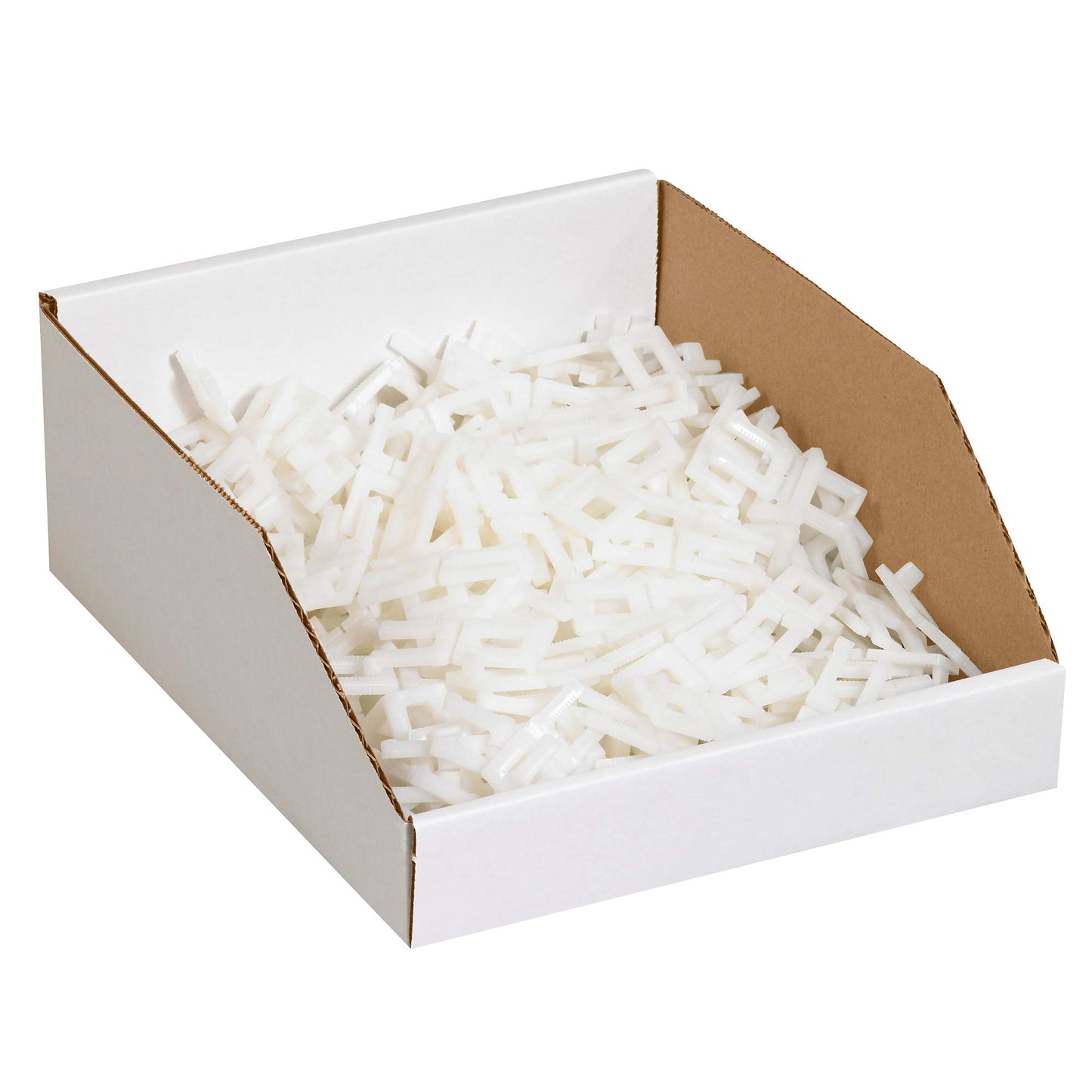 BOX USA BBINEB1812 Open Top Bin Boxes, 12" x 18" x 4 1/2", Oyster White (Pack of 50)