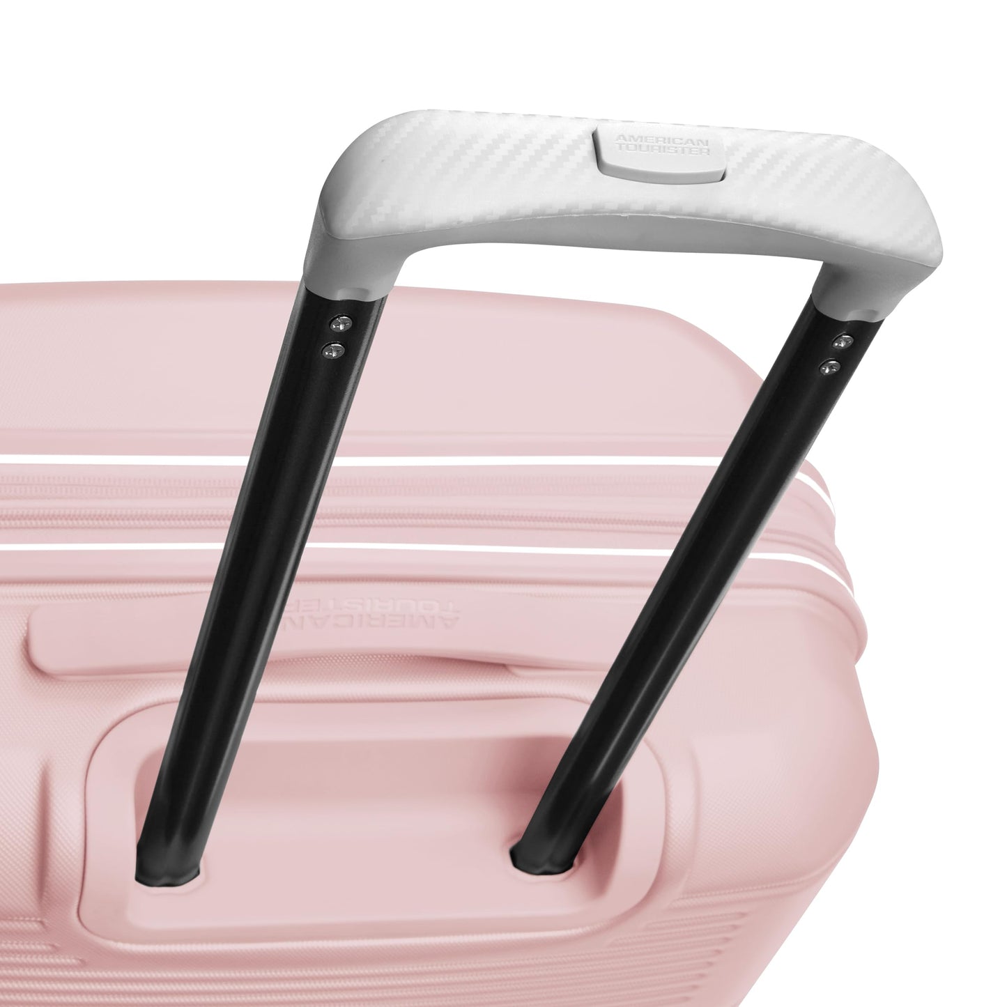 American Tourister Stratum 2.0 Expandable Hardside Luggage with Spinner Wheels, 2-Piece Set 20/24, Pink Blush