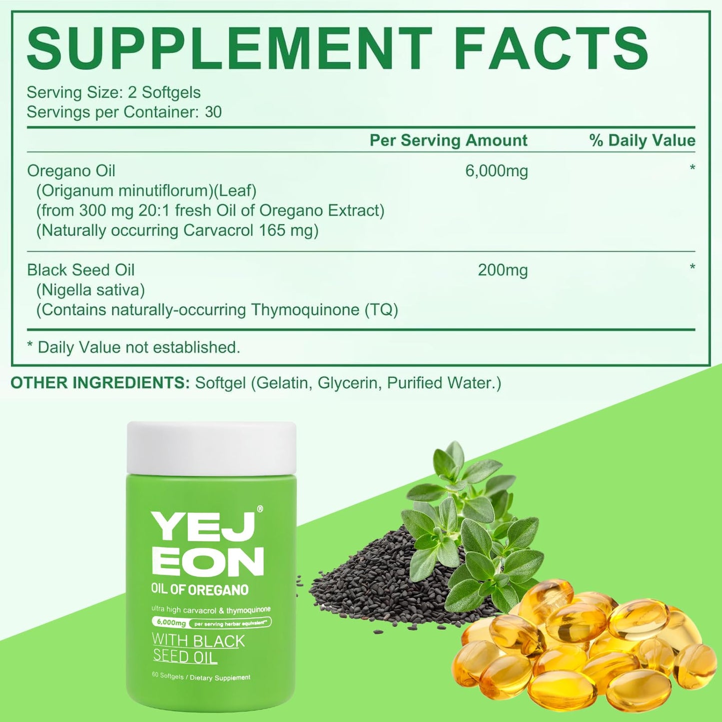 NNQ YEJEON Oil of Oregano Softgels