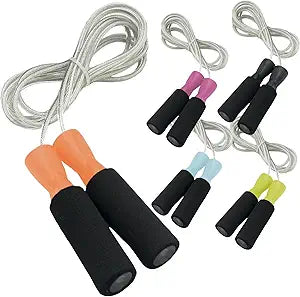 DA VINCI Weighted 10 ft Adjustable Speed Cable Jump Rope, Orange