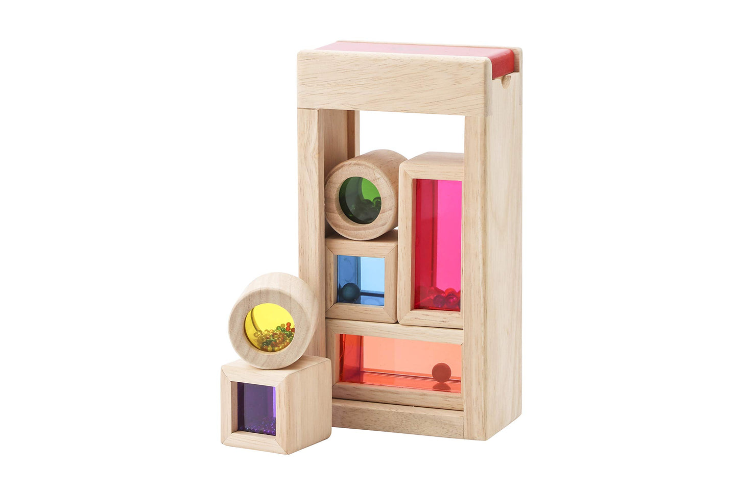 Wonderworld Stackable Hollow Shape Rainbow Sound Block Toys ( Multicolor ) - 7 Piece Set (1 pieces)