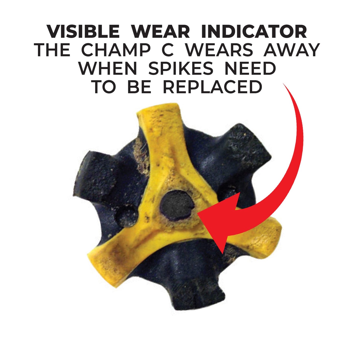 Champ Scorpion Stinger Thread 20 Count Golf Spikes, Small,Black/Yellow