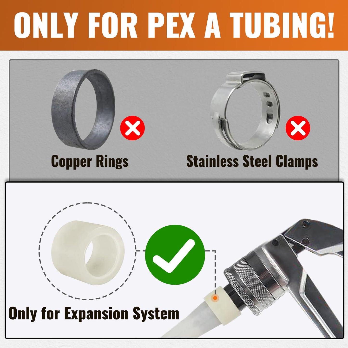 SUNGATOR 6-Pack Pex A Angle Stop Valve, 1/2" Pex A Expansion x 3/8" OD Compression, 1/4 Turn Chrome Plated Brass Shut Off Valve