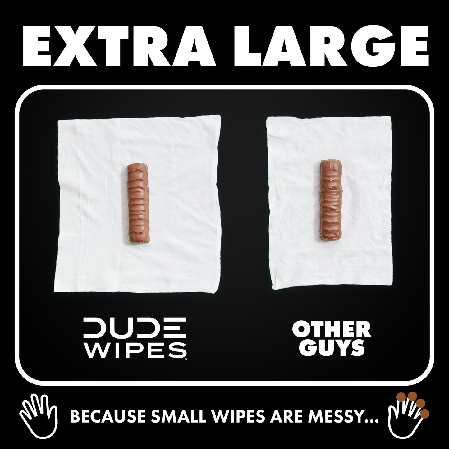 DUDE Wipes - Flushable Wipes for Adults - 6 Pack, 288 Wipes - Odor Destroyer XL Adult Wet Wipes - Deodorizing with Clean Scent - Up to 24 Hours of Odor-Destroying Technology