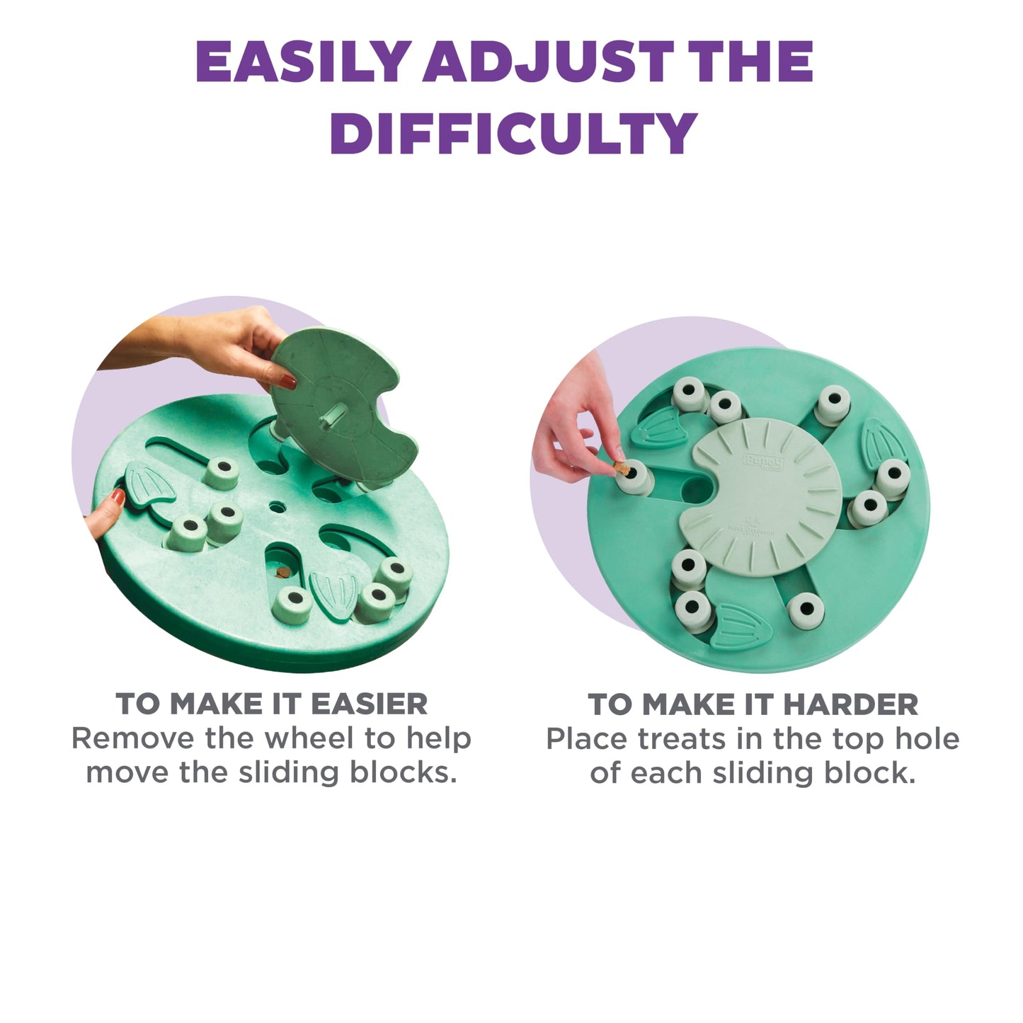 Outward Hound by Nina Ottosson Dog Worker Treat Puzzle Enrichment Toy, Level 3 Advanced, Green