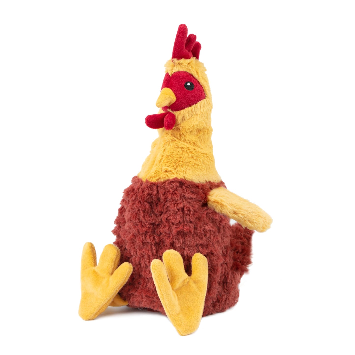 Best Pet Supplies Chicken Crinkle Plush Dog Toys for Interactive Play, Puppy and Senior Indoor Play, Colorful Chicken Toy Shape, Cute and Cuddly - Crinkle Chicken Bundle (Brown, Beige, Wine Red)