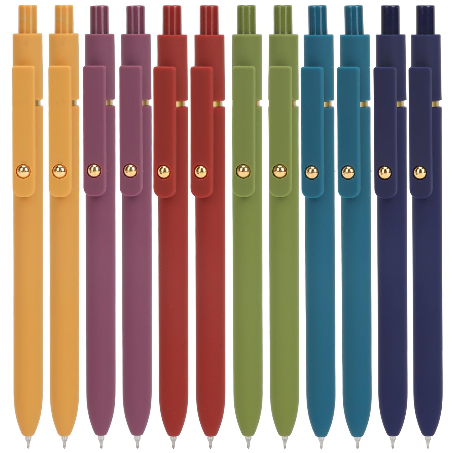 Ddaowanx Gel Pens, 24 Pcs 0.5mm Quick Dry Black Ink Pens Fine Point Smooth Writing Pens, Cute Office School Supplies Gifts for Women (24 Pcs Vintage-Black Ink)