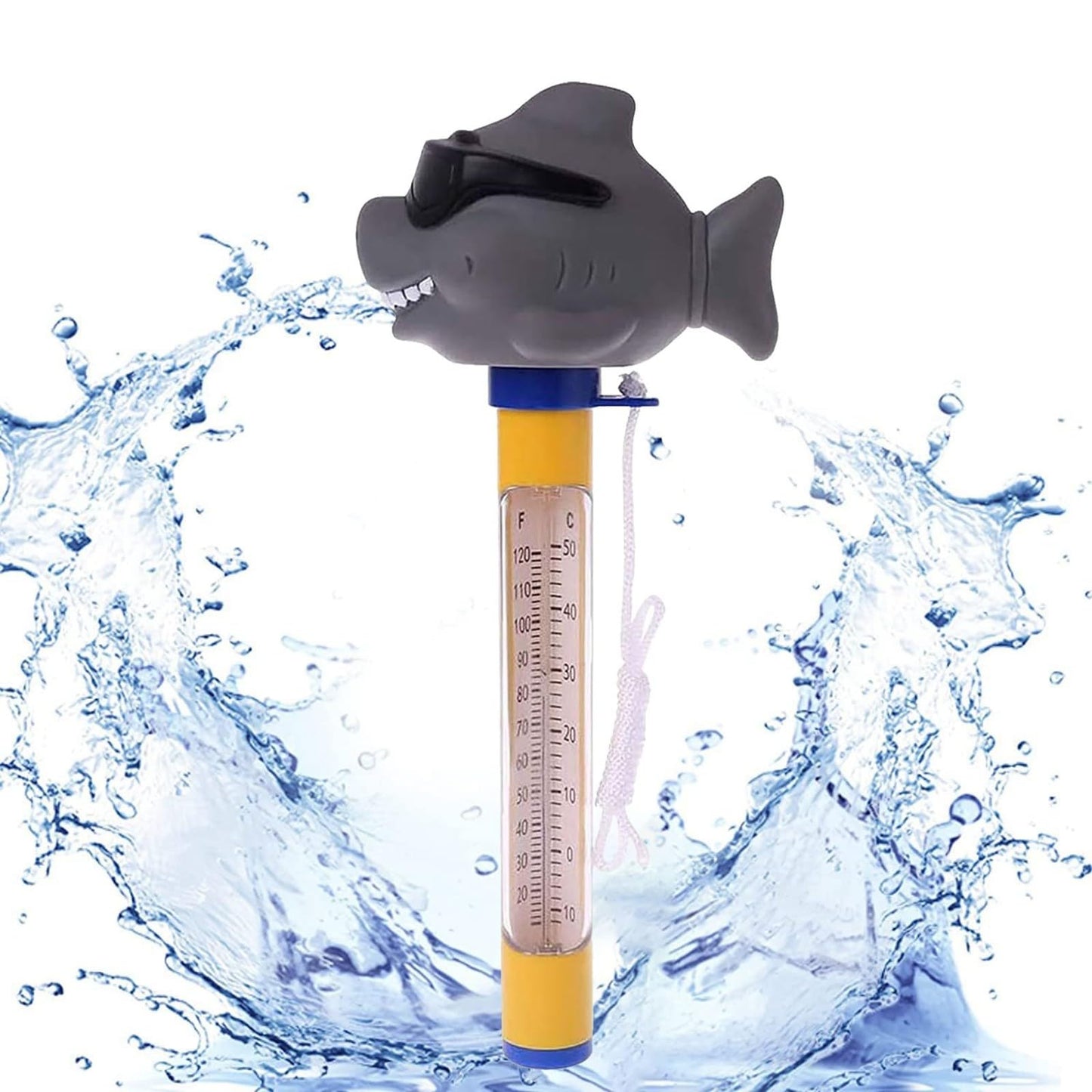 Pool Thermometer Floating,Large Size Easy Read Water Temperature Thermometer,Funny Cartoon Pool Thermometer for Hot Tub,Ice Bath,Outdoor & Indoor Swimming Pools,Aquariums,Spas