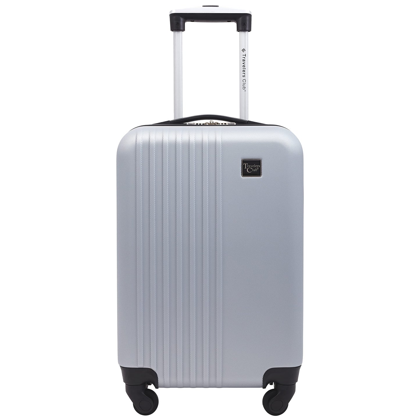 Travelers Club Cosmo Hardside Spinner Luggage, Silver, 2-Piece Set (20/28)