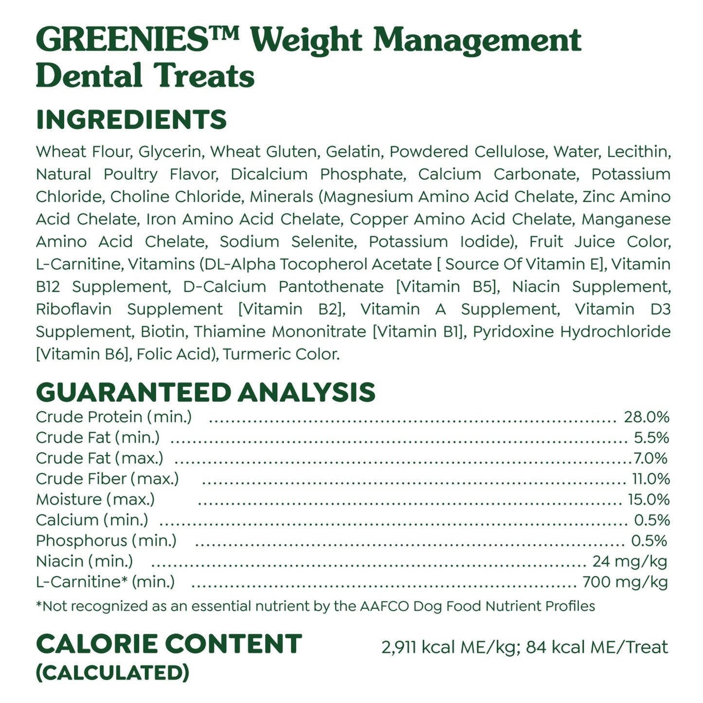 Greenies Weight Management Teenie Dog Dental Chews Weight Control Dog Treats, 27 oz. Pack (96 Treats)