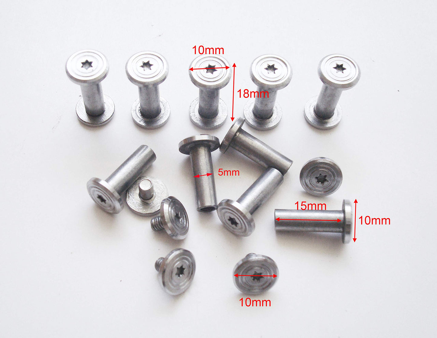 10 Sets/lot DIY Knife Handle Fasteners,Binding Screw,Tactical Survival Knife Bolts Fasteners Stainless Steel EDC Knife Shaft Rivets